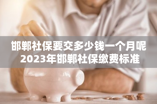 邯郸社保要交多少钱一个月呢 2023年邯郸社保缴费标准